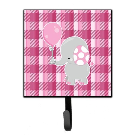 Carolines Treasures Elephant With Pink Balloon Leash or Key Holder BB6948SH4